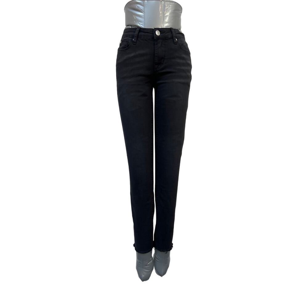 Hudson Kids Stardust Ankle Skinny Jeans Size 14 Women’s Black Stretch Embroidery